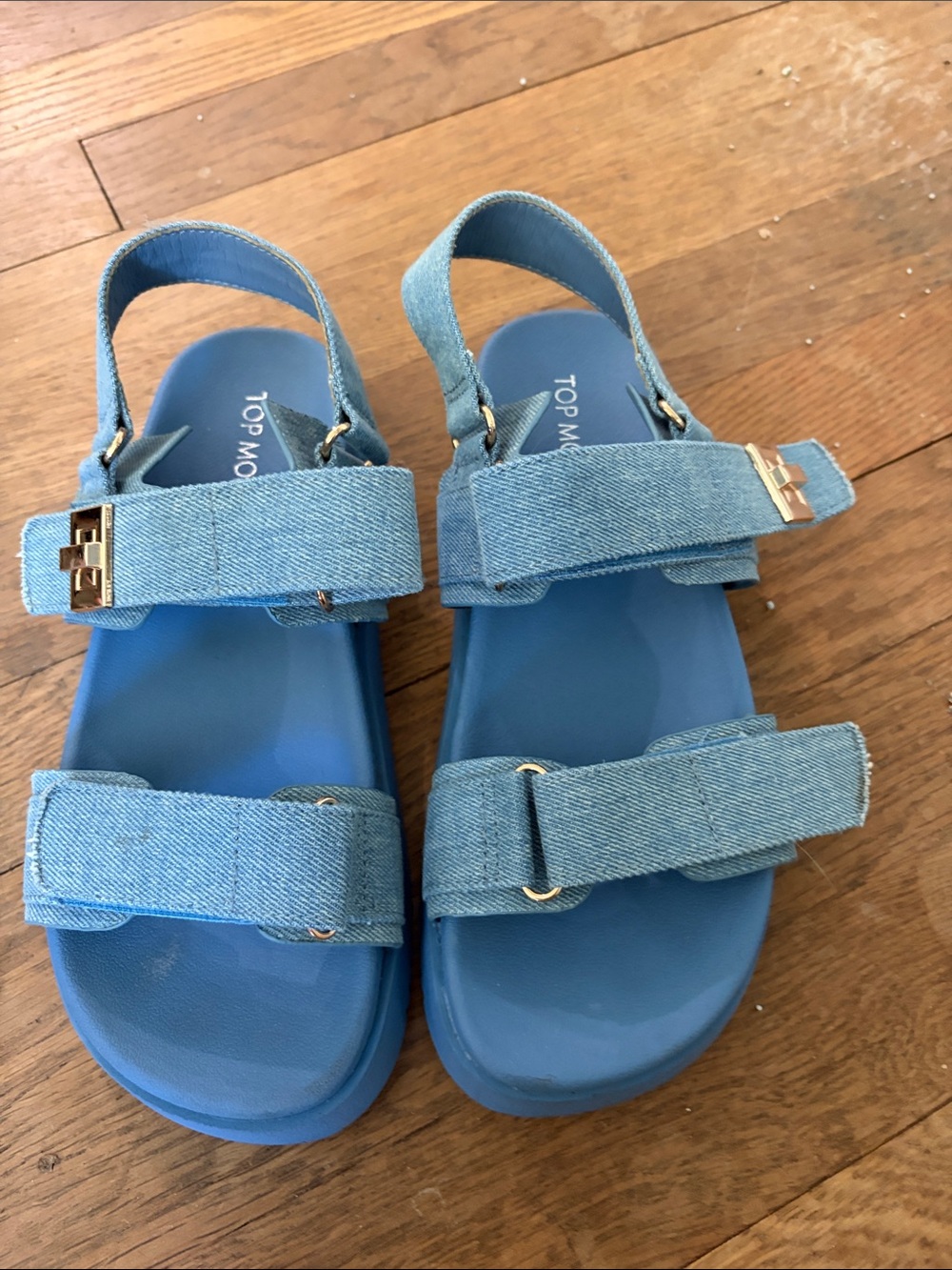 TOP Moda Light Blue Denim Sport Sandals